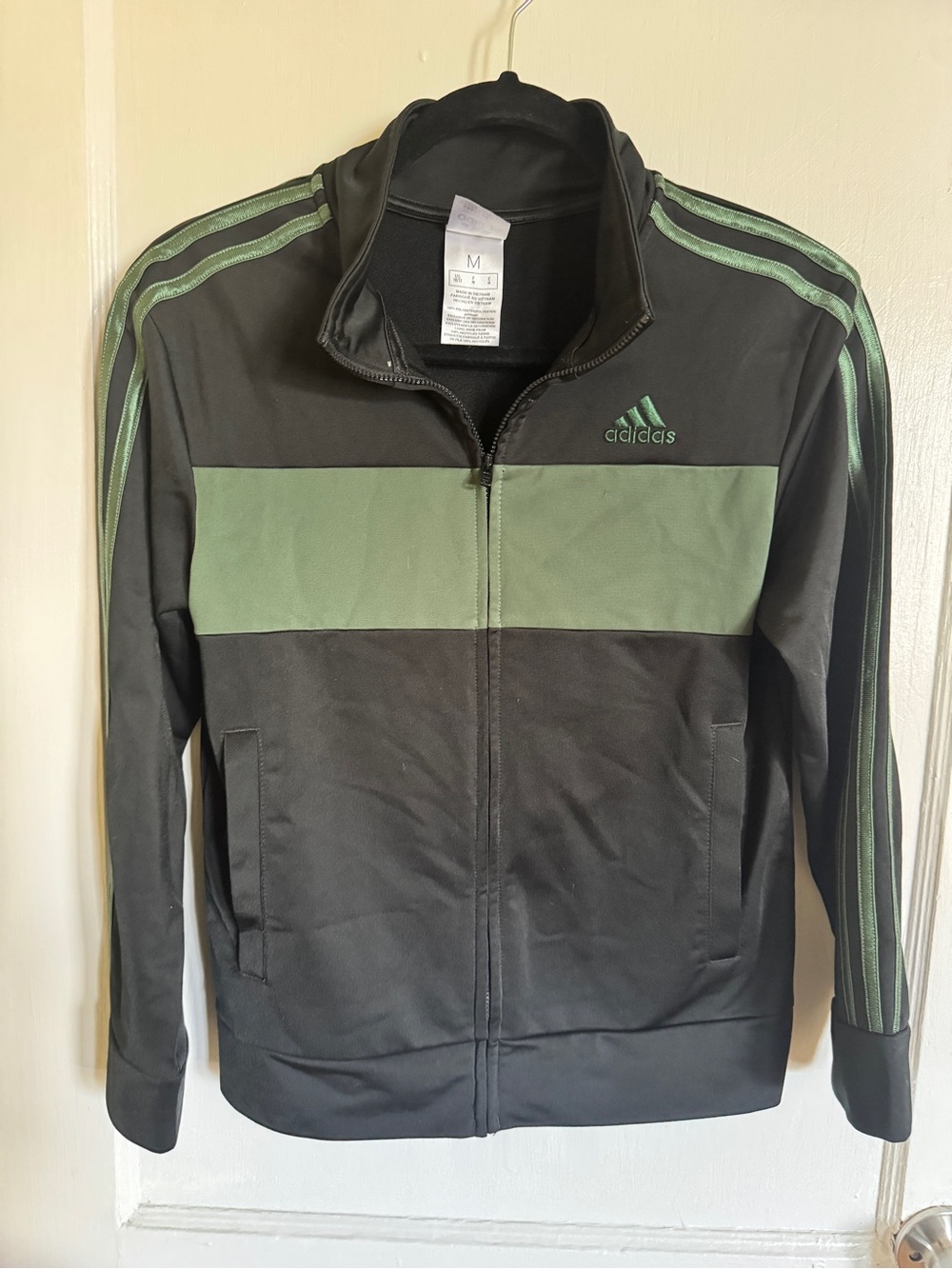 Adidas Boy’s Black & Green Track Jacket